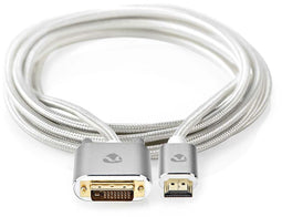 Nedis CCTB34800AL20 - DVI-D naar HDMI adapterkabel - 2560x1600@60Hz - Zilver