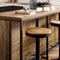 SoBuy KNL01-F - Keukeneiland - Buffetkast met 2 Deuren 4 Vakken - Bruin - 170x60x89cm