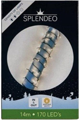 Splendeo Medium density lightchain - 170 leds - warmwit - groene kabel - 14 m - IP65 (1 stuk)