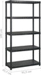 vidaXL - Opbergrek - 5-laags - 366x45,7x185 - cm - kunststof - zwart