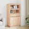 vidaXL - Hoge - kast - 60x40x116,5 - cm - massief - grenenhout