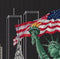 Thea Gouverneur - Borduurpakket met telpatroon - 471.05 - Voorgesorteerde DMC Garens - New York - Zwart Aida - 50 cm x 79 cm - DIY Kit