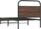 vidaXL - Bedframe - zonder - matras - bewerkt - hout - bruin - eikenkleur - 90x190 - cm