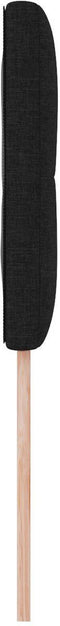 vidaXL - Hoofdbord - met - Knopen, - Getuft, - Zwart, - 90 - cm, - Stof