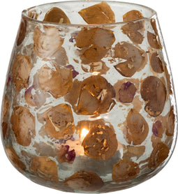 J-Line windlicht Gerard - glas - amber - large