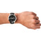 Armani Exchange AX2101 - Herenhorloge 46 mm - Zwart lederen band - Zilverkleurig