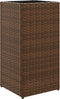 vidaXL - Plantenbakken - 2 - st - 30x30x60 - cm - poly - rattan - bruin