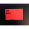 Klika - Etiket 2616 recht perm fl.rood Van Voor - 2 stuks