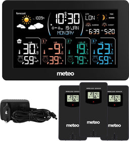Weerstation - draadloos - 20.5 x 13 x 2.5 cm - met sensoren