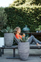 Capi Europe - Vaas elegant deluxe Rib NL - 51x72 - Donkerbruin - Opening Ø31 - Bloempot voor binnen en buiten - Levenslang garantie - Breukbestendig - 100% Recyclebaar - CO2 Neutraal geproduceerd - KDBR1138