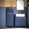 SoBuy BZR114-B - Badkamerkast - 1 lade 1 uitneembare wasmand - Blauw