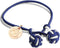 Paul Hewitt Knotbracelet PH-KB-NW-S-G - Armband - Nylon - Blauw / Wit - 18 cm