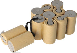 Vervangende batterij geschikt voor Kress ASX132, Kress 13,2 volt batterij 2000 mAh, NiMH-batterij voor zelfmontage