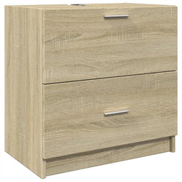 vidaXL - Wastafelkast - 59x37x59 - cm - bewerkt - hout - sonoma - eikenkleurig