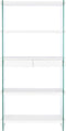 Planken DKD Home Decor Wit Transparant Kristal Hout MDF 90 x 35 x 180 cm
