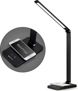 BINTOI® DL200 - Bureaulamp LED - Dimbaar - Draadloos Opladen - Zwart