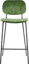 Light&living Barkruk 55x45x92 cm EMMA velvet olijf groen-donker grijs