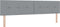 vidaXL - Hoofdbord - met - Knopen - - - Lichtgrijs - - - 200 - cm - - - Stof
