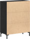 vidaXL - Dressoir - Zwart - Eiken - 69,5x34x90 - cm - Geprefabriceerd - Hout