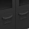 vidaXL - Dressoir - industrieel - 105x35x62 - cm - metaal - en - glas - zwart