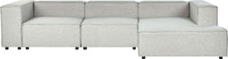 APRICA - Hoekbank 3-zits - Grijs - Linkerzijde - Linnen