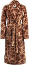 ZoHome Giraffe Badjas Lang - Fleece - Maat L - Orange