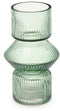 Vaas Strepen Groen Kristal 9,5 x 16,5 x 9,5 cm (8 Stuks)