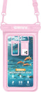 Drivv. Luxe Waterdicht Telefoonhoesje - Drijvend - Dubbele Klipsluiting - Tot 6.8 inch - Roze
