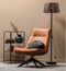 WOOOD Skyler Draaibare Fauteuil - Kunstleer - Cognac - 94x67x85