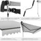 tectake® Ornella - Zonnescherm met Knikarm - 300 x 250 cm - Waterafstotend - Lichtgrijs