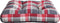 vidaXL - Palletkussen - 50x50x12 - cm - stof - ruitpatroon - rood