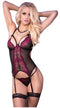 CHILIROSE - CR4213 BODY WITH THONG BLACK-PINK S