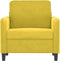 Fauteuil 60 cm fluweel geel