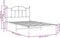 vidaXL - Bedframe - met - hoofdbord - metaal - wit - 107x203 - cm