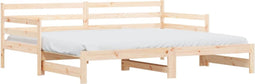 vidaXL - Slaapbank - met - onderschuifbed - 90x190 - cm - massief - grenenhout