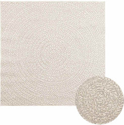 vidaXL - Vloerkleed - ZIZUR - room - binnen - en - buiten - 120x120 - cm - jute - look