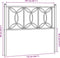 vidaXL - Hoofdbord - 107 - cm - metaal - wit