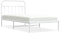 vidaXL - Bedframe - met - hoofdbord - metaal - wit - 100x200 - cm