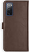 Selencia Galaxy S20 FE - Echt Lederen Bookcase - Ruimte voor 3 pasjes - Bruin
