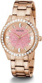 Guess Glitter Burst GW0405L3 Horloge - Staal - Rosékleurig - Ø 38 mm