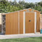 vidaXL - Tuinschuur - 277x93x179 - cm - gegalvaniseerd - staal - bruin