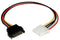 Startech.com LP4SATAFM12 - Voedingskabel SATA-naar-Molex 30 cm - Geel Multi-color Rood Wit Zwart