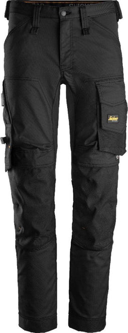 Snickers AllroundWork Stretch Werkbroek 6341 - Standaard werkbroek - 2-weg stretch - Staalgrijs/Zwart - Maat 46