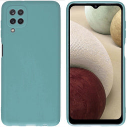iMoshion Hoesje Geschikt voor Samsung Galaxy A12 Hoesje Siliconen - iMoshion Color Backcover - Donkergroen