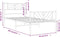 vidaXL - Bedframe - met - hoofd- - en - voeteneinde - metaal - wit - 90x200 - cm