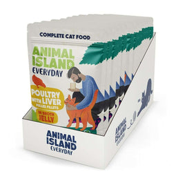 Kattenvoer ANIMAL ISLAND Everyday Poultry and liver in jelly 12 x 85 g