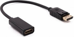 Nilox NXADAP02 - Adapter DisplayPort naar HDMI - 15 cm - Zwart