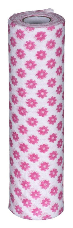 Vileda Light & Soft doekje op rol van 40pc (wit met bloemen)
