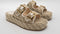 GUESS Ramon 2 - Dames Slippers - All-over logo print met gespen - Beige