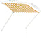 vidaXL - Luifel - uittrekbaar - 150x150 - cm - geel - en - wit